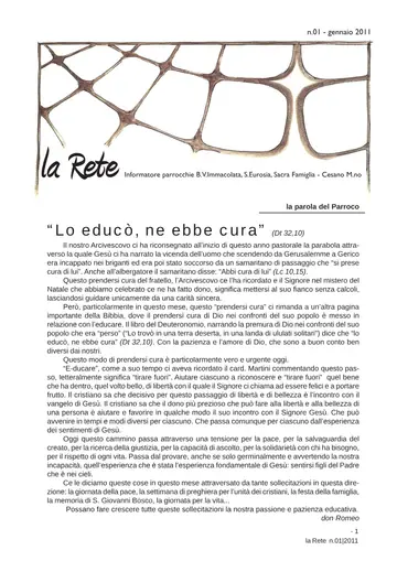 Copertina de La Rete 01/2011
