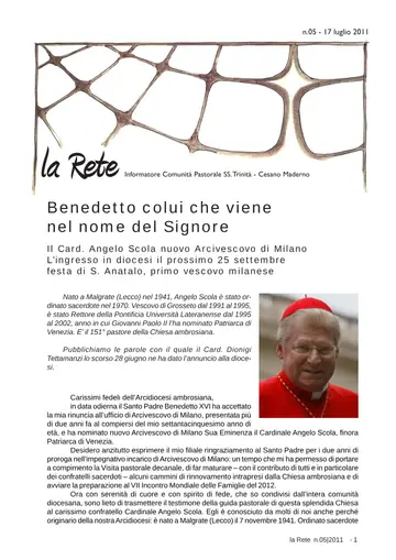 Copertina de La Rete 05/2011
