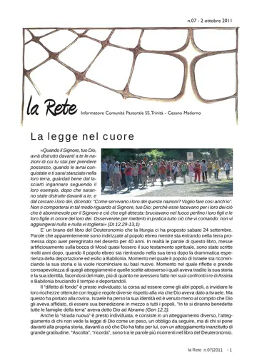 Copertina de La Rete 07/2011