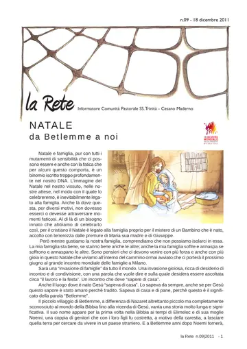 Copertina de La Rete 09/2011