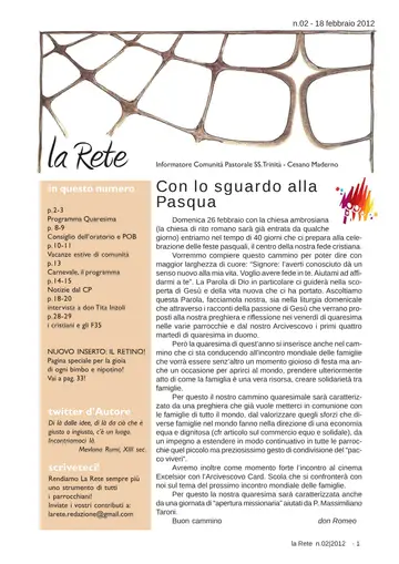 Copertina de La Rete 02/2012