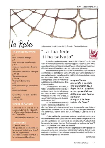 Copertina de La Rete 07/2012