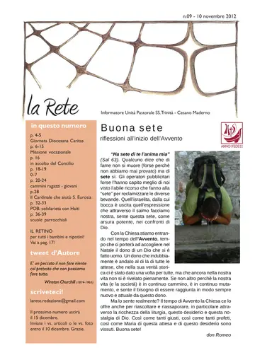 Copertina de La Rete 09/2012
