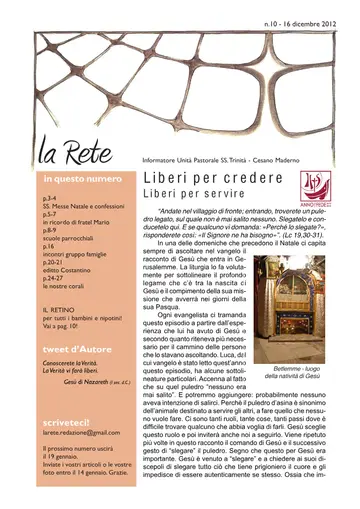 Copertina de La Rete 10/2012