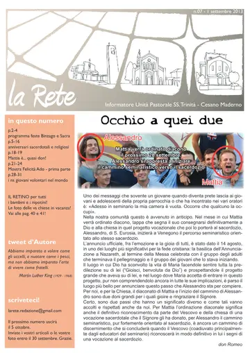 Copertina de La Rete 07/2013