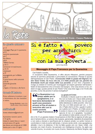 Copertina de La Rete 02/2014