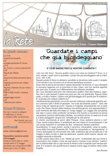 Copertina de La Rete 03/2014