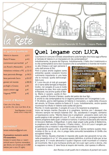 Copertina de La Rete 07/2014