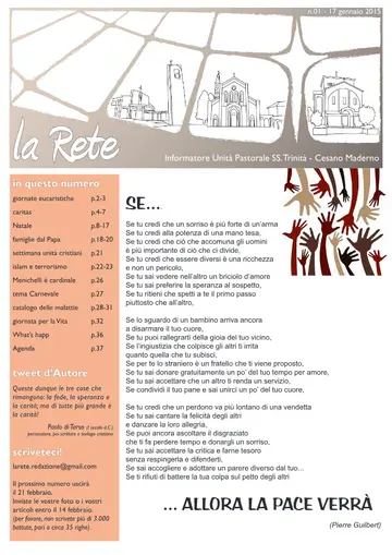 Copertina de La Rete 01/2015
