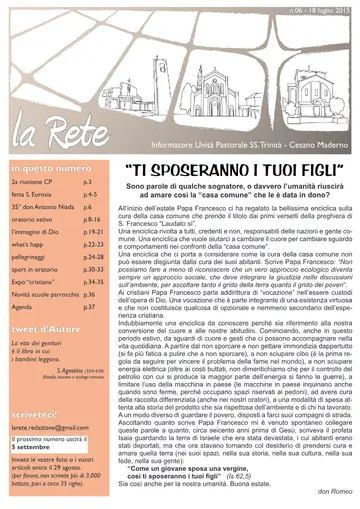 Copertina de La Rete 06/2015