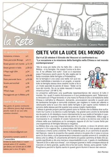 Copertina de La Rete 08/2015