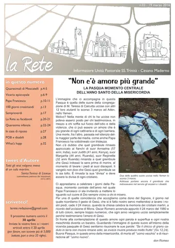 Copertina de La Rete 03/2016