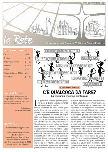 Copertina de La Rete 08/2016