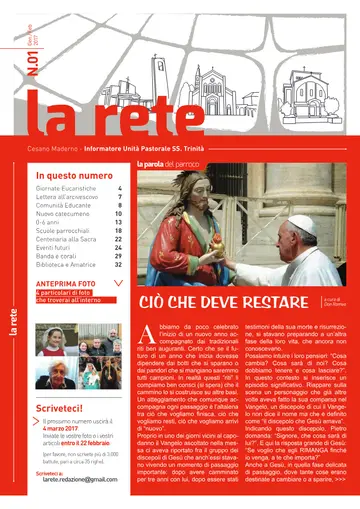 Copertina de La Rete 01/2017