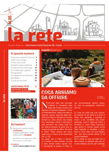 Copertina de La Rete 05/2017