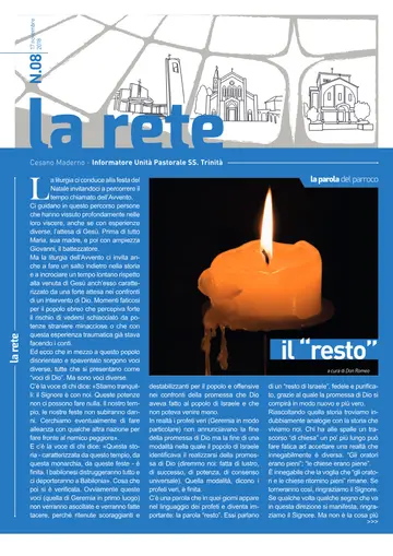 Copertina de La Rete 08/2018